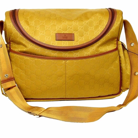 yellow diaper bag